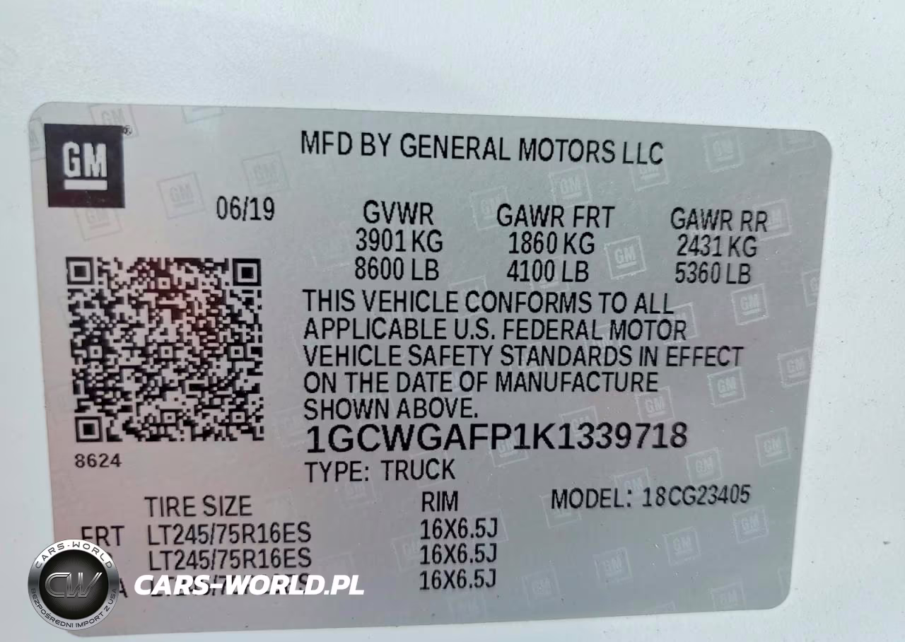 2019 Chevrolet Express 2500 Cargo Delivery Van VIN:1GCWGAFP1K1339718 - 13