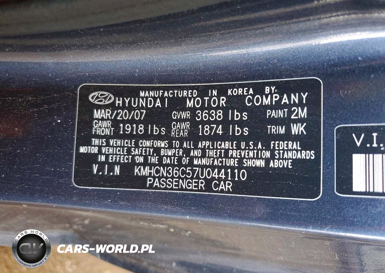 2007 Hyundai Accent Se VIN:KMHCN36C57U044110 - 12