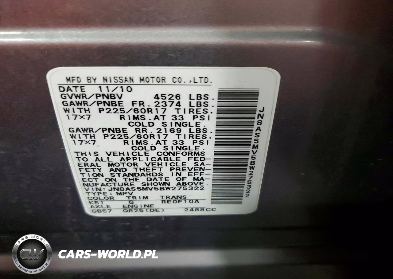 2011 Nissan Rogue S VIN:JN8AS5MV5BW275322 - 13