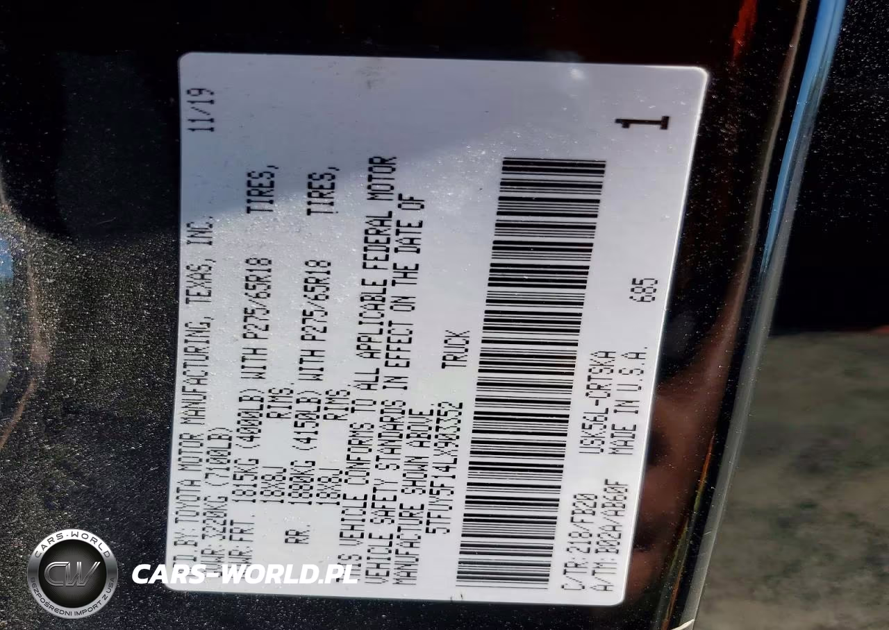 2020 Toyota Tundra Sr5 VIN:5TFUY5F14LX903352 - 12