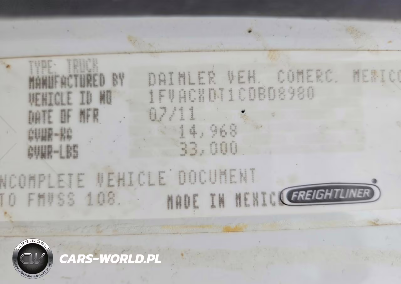 2012 Freightliner M2 106 Medium Duty VIN:1FVACXDT1CDBD8980 - 11