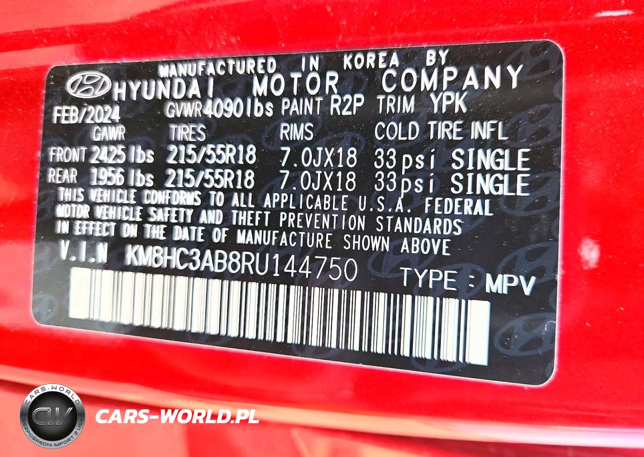 2024 Hyundai Kona Sel VIN:KM8HC3AB8RU144750 - 13