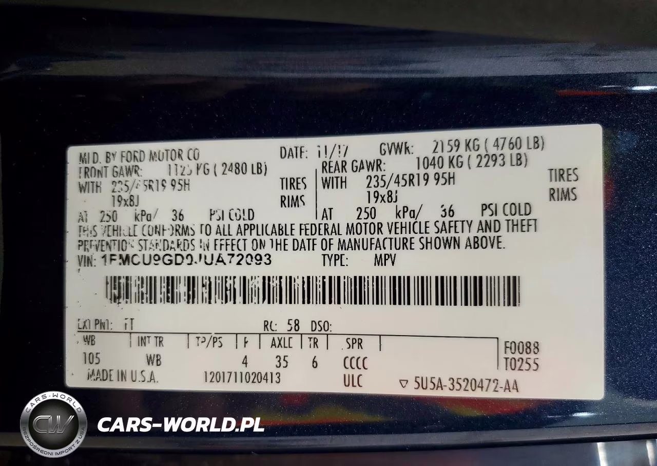 2018 Ford Escape Se VIN:1FMCU9GD0JUA72093 - 13