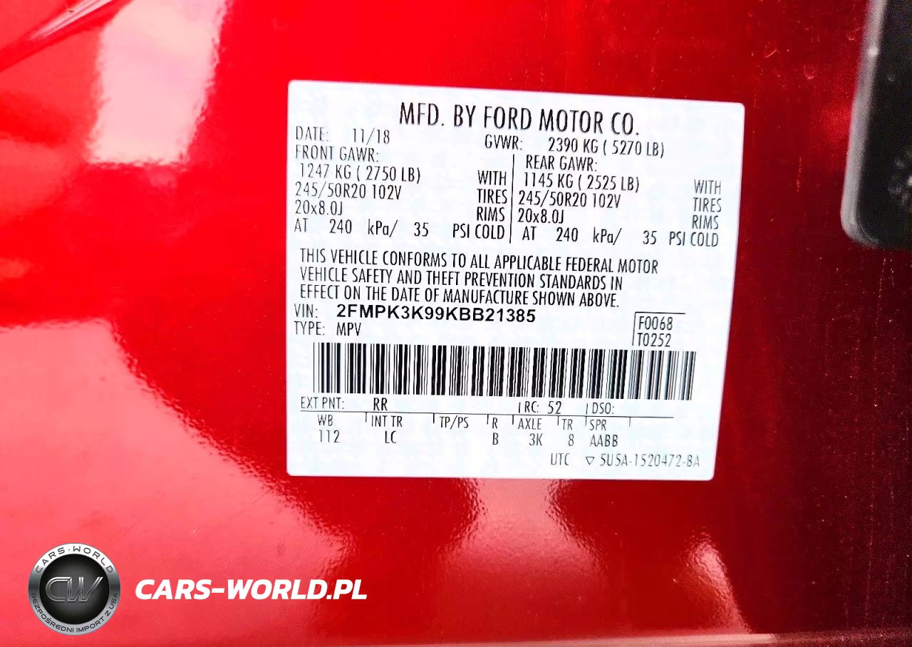 2019 Ford Edge Titanium VIN:2FMPK3K99KBB21385 - 14