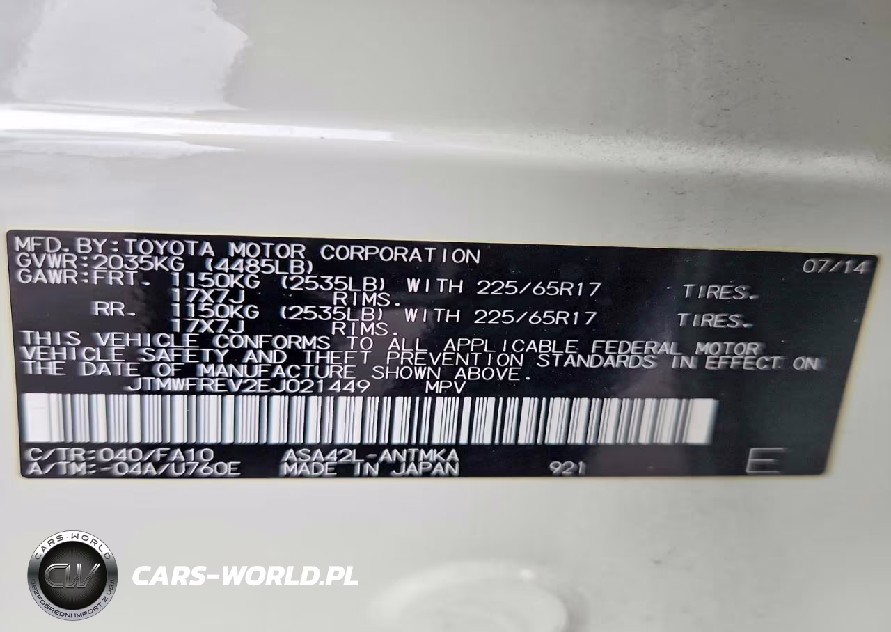 2014 Toyota Rav4 Xle VIN:JTMWFREV2EJ021449 - 14