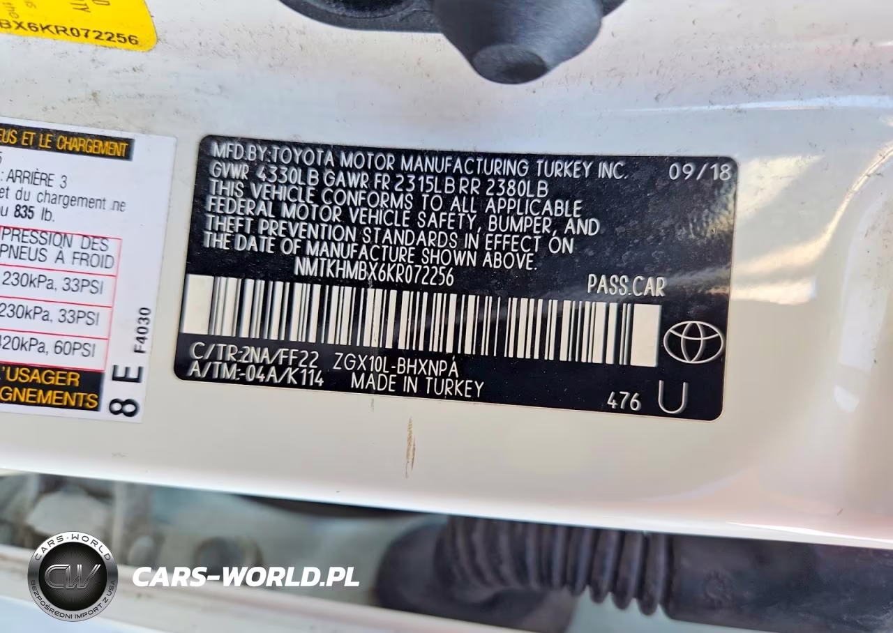 2019 Toyota C-Hr Xle VIN:NMTKHMBX6KR072256 - 13