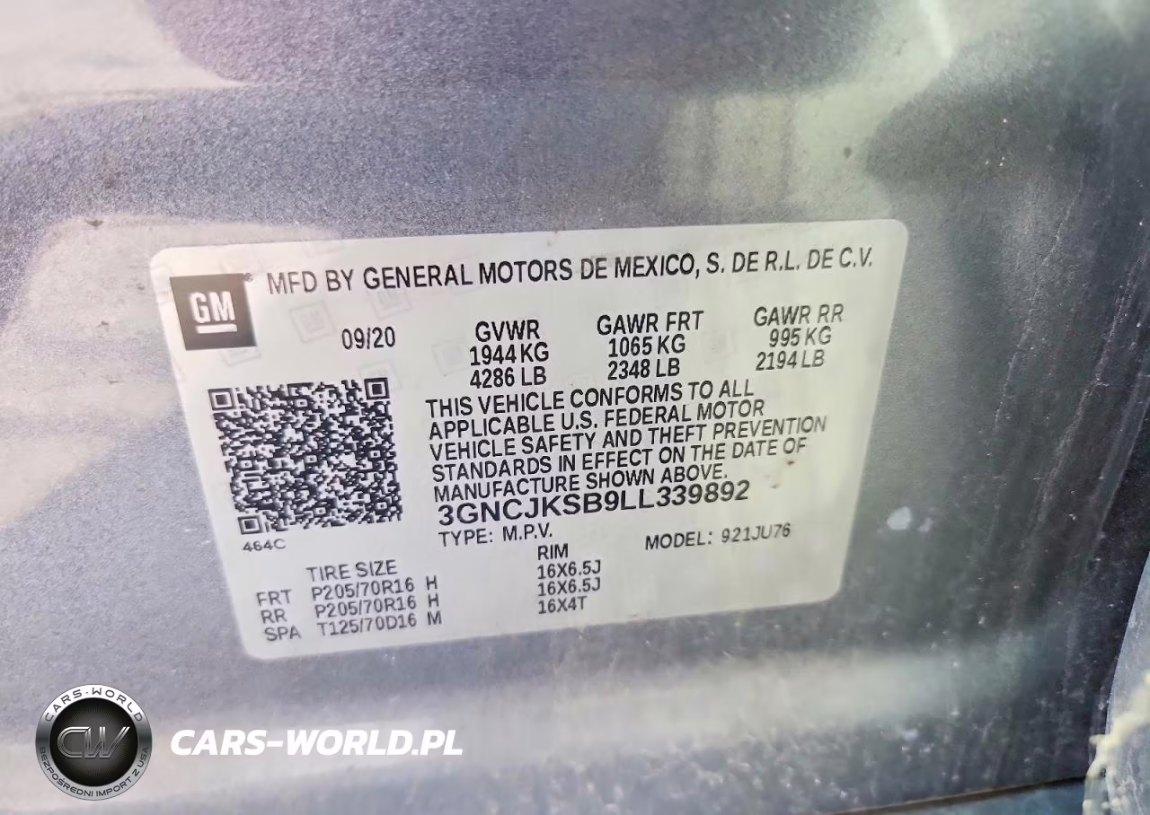 2020 Chevrolet Trax Ls VIN:3GNCJKSB9LL339892 - 13