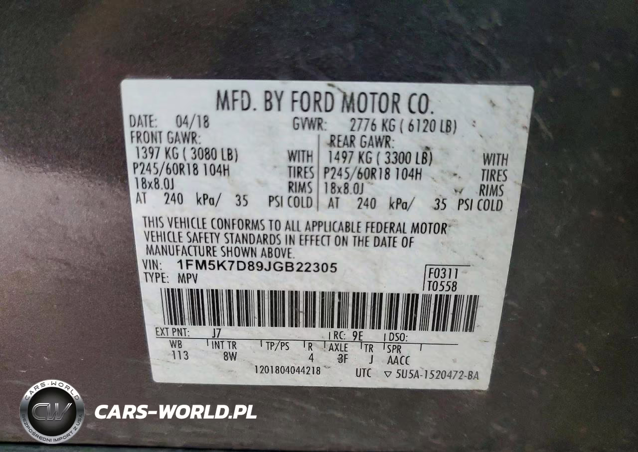2018 Ford Explorer Xlt VIN:1FM5K7D89JGB22305 - 13