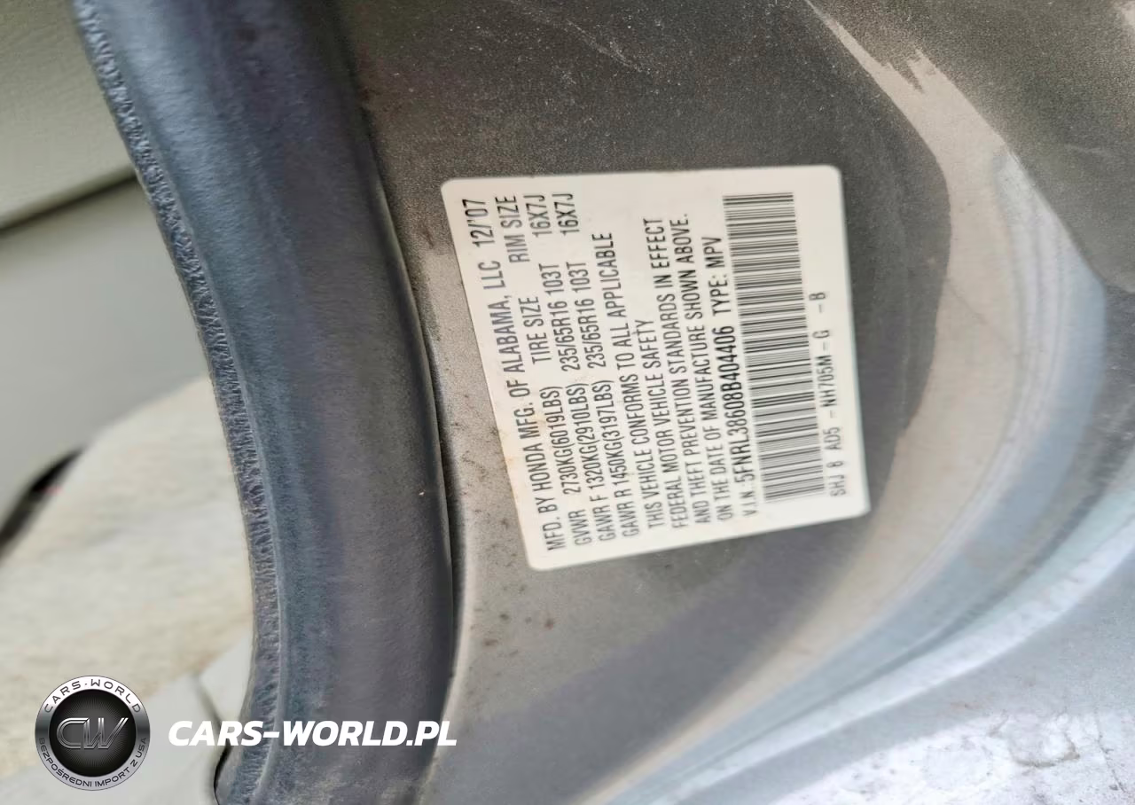 2008 Honda Odyssey Exl VIN:5FNRL38608B404406 - 13