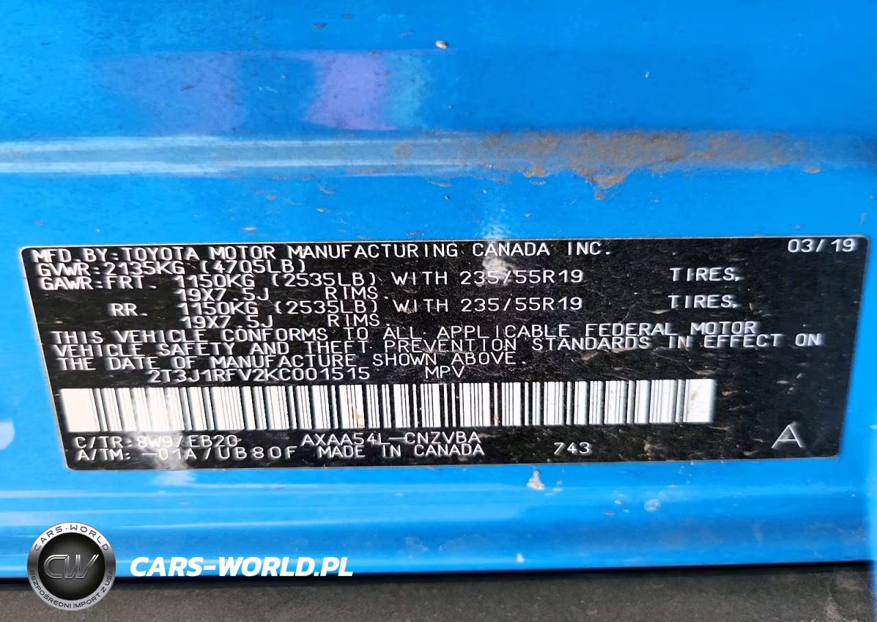 2019 Toyota Rav4 Adventure VIN:2T3J1RFV2KC001515 - 12