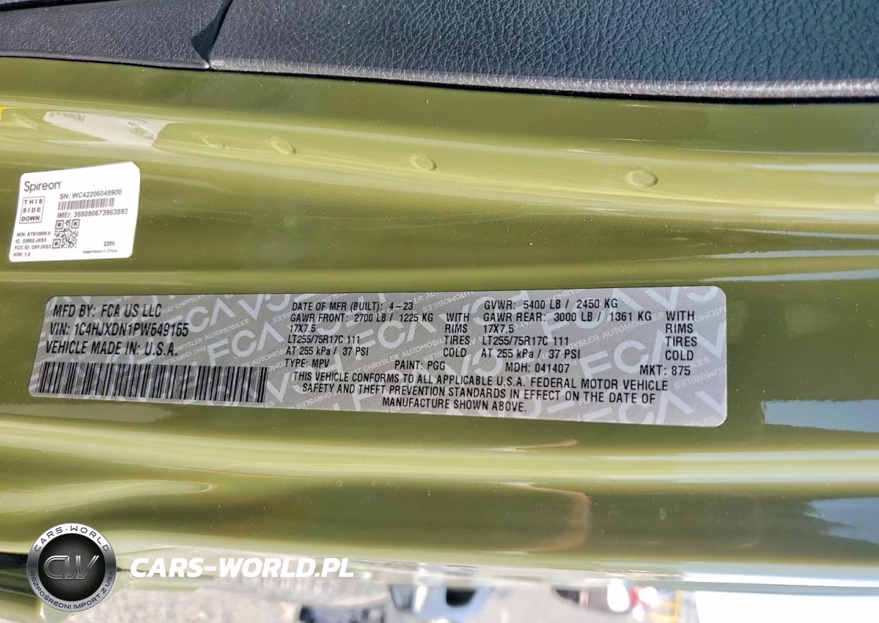 2023 Jeep Wrangler Sport VIN:1C4HJXDN1PW649165 - 14