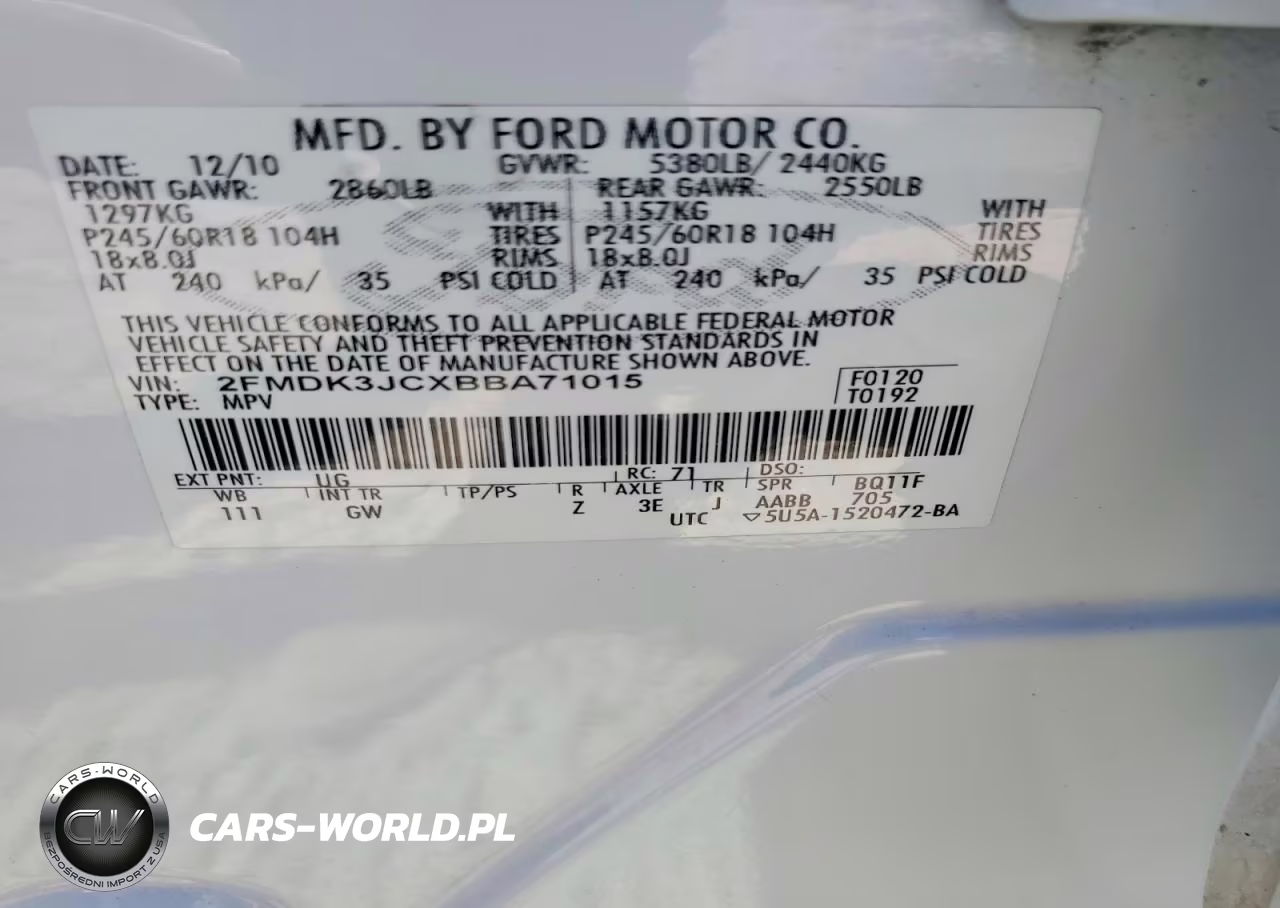 2011 Ford Edge Sel VIN:2FMDK3JCXBBA71015 - 13