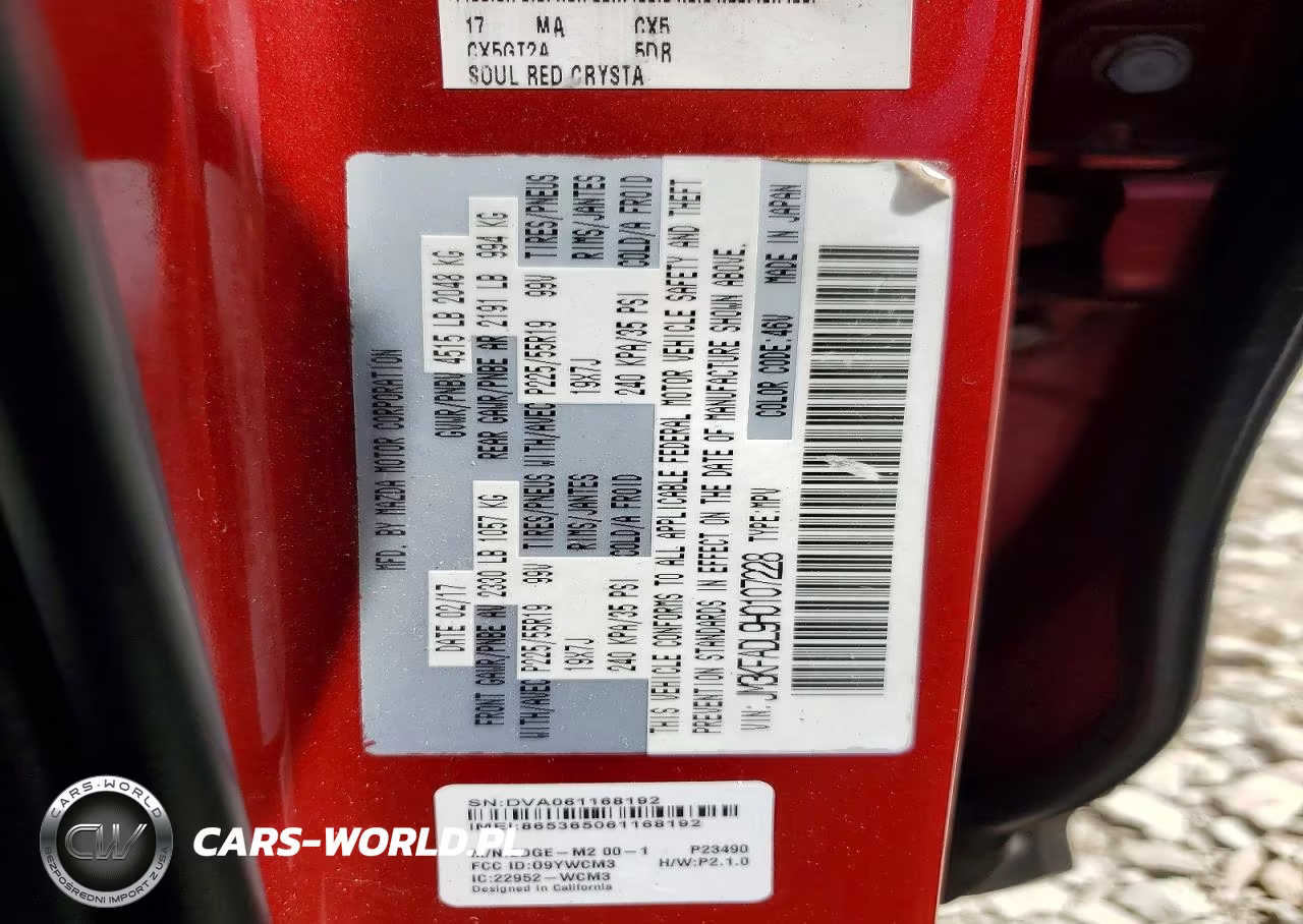 2017 Mazda Cx-5 Grand Touring VIN:JM3KFADL9H0107228 - 13