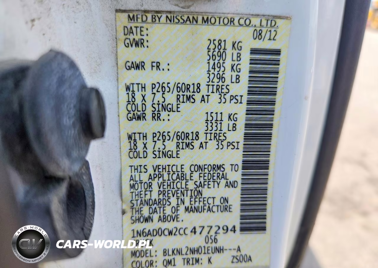 2012 Nissan Frontier Sv-Pro-4X VIN:1N6AD0CW2CC477294 - 12