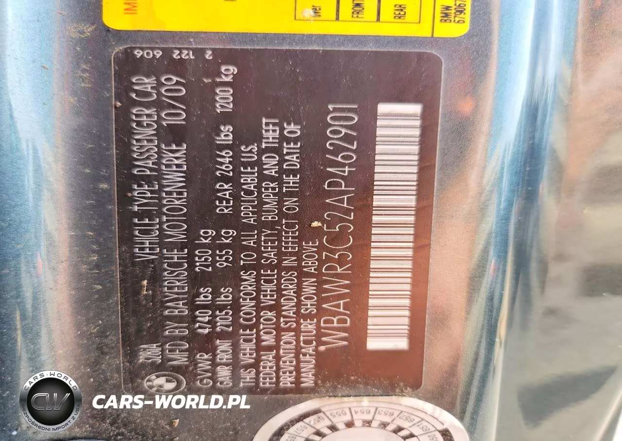 2010 BMW 328 I Sulev VIN:WBAWR3C52AP462901 - 12
