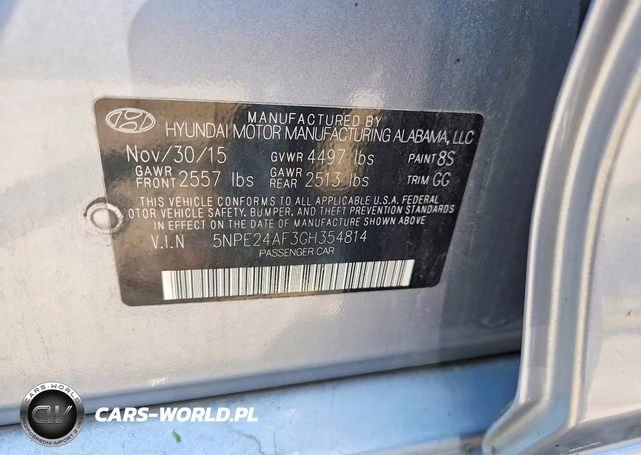 2016 Hyundai Sonata Se VIN:5NPE24AF3GH354814 - 12