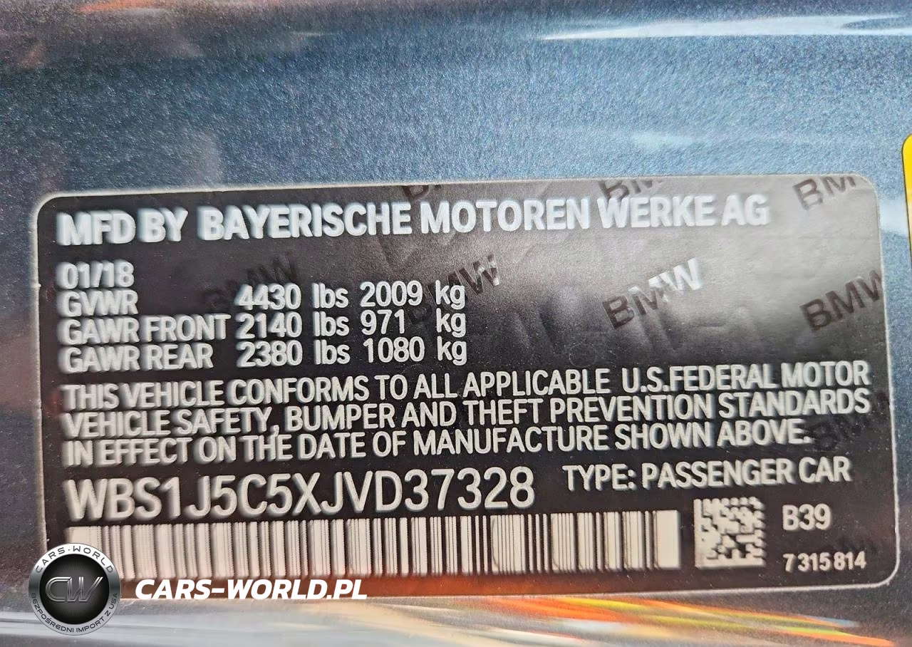 2018 BMW M2 VIN:WBS1J5C5XJVD37328 - 13