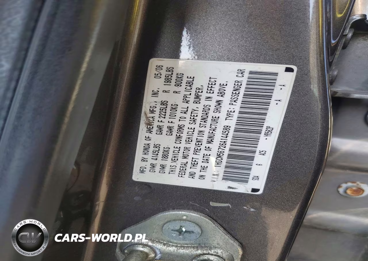 2006 Honda Accord Ex VIN:1HGCM56726A144589 - 12
