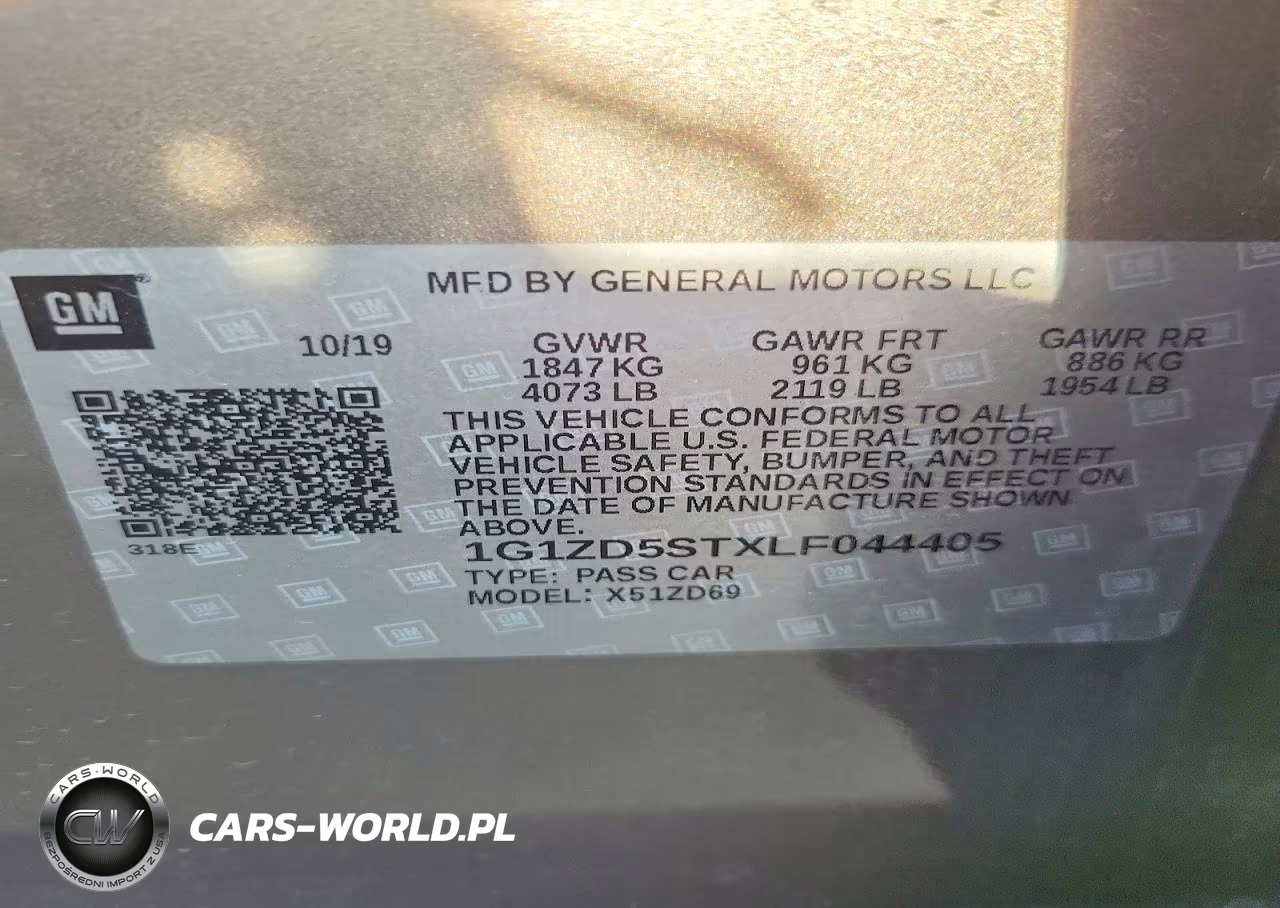2020 Chevrolet Malibu Lt VIN:1G1ZD5STXLF044405 - 12