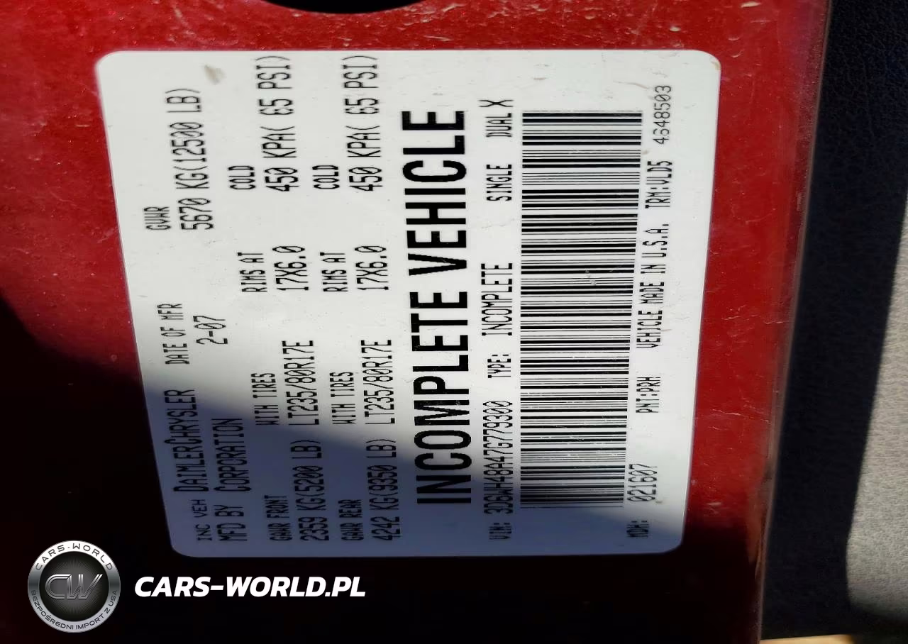 2007 Dodge Ram 3500 St-Slt VIN:3D6WH48A47G779300 - 13