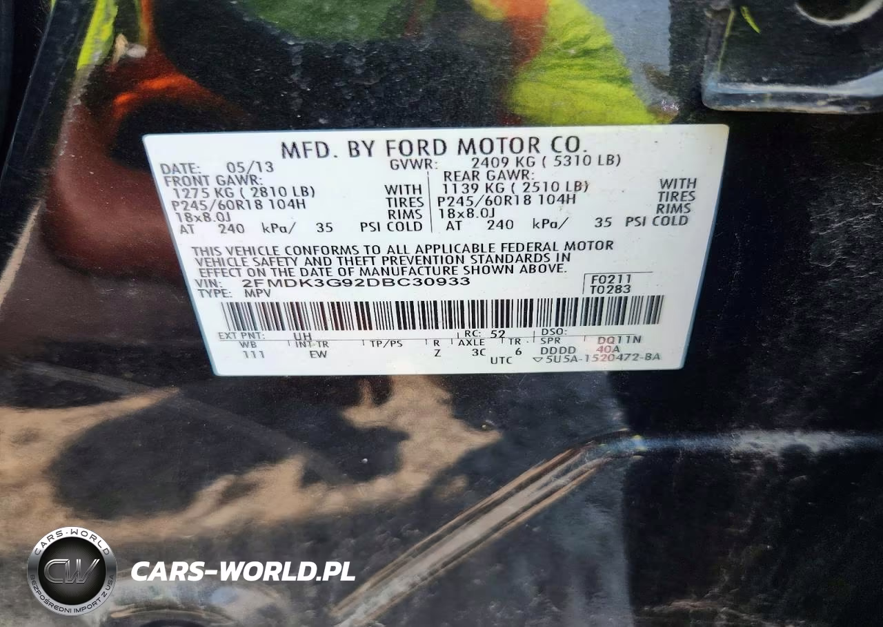 2013 Ford Edge Se VIN:2FMDK3G92DBC30933 - 13
