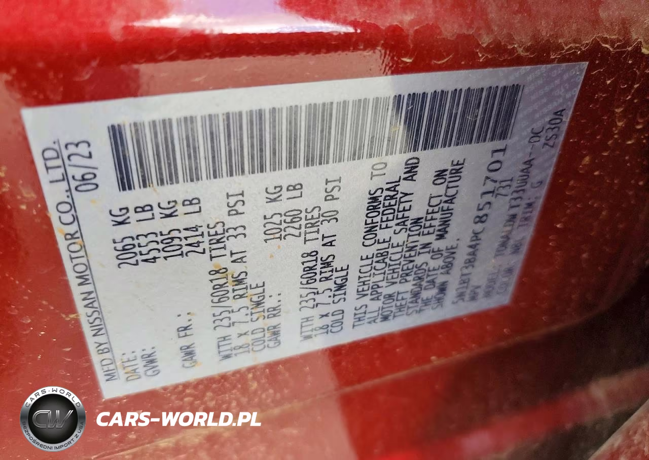 2023 Nissan Rogue Sv VIN:5N1BT3BA4PC851701 - 12