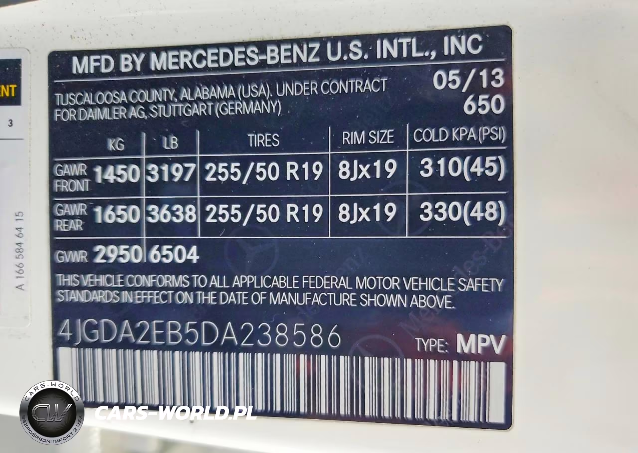 2013 Mercedes-Benz Ml 350 Bluetec VIN:4JGDA2EB5DA238586 - 13