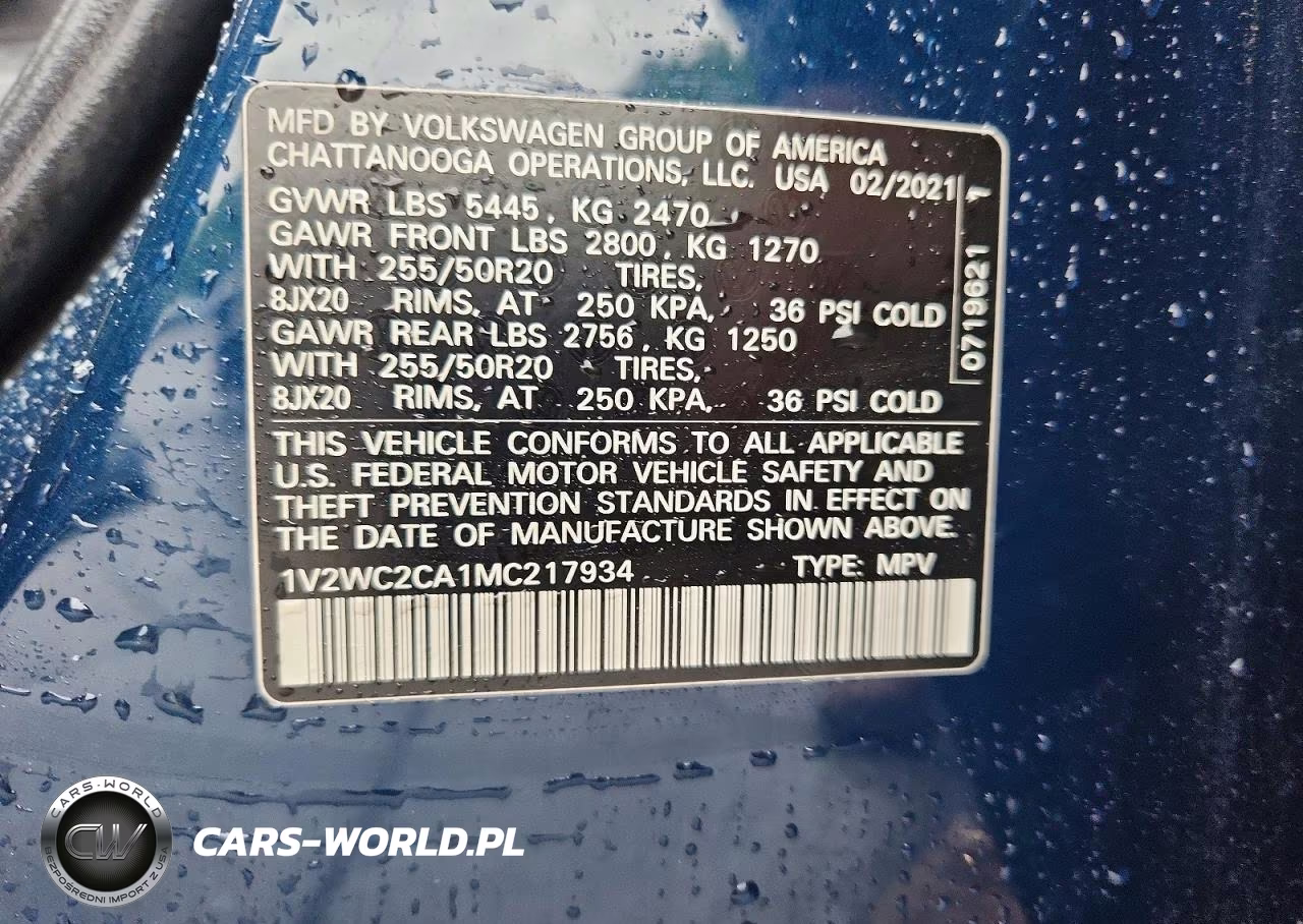 2021 Volkswagen Atlas Cross Sport Se VIN:1V2WC2CA1MC217934 - 13