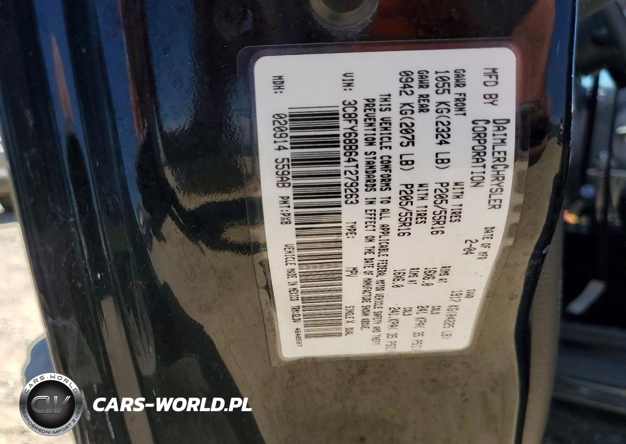 2004 Chrysler Pt Cruiser Limited VIN:3C8FY68B64T279263 - 12