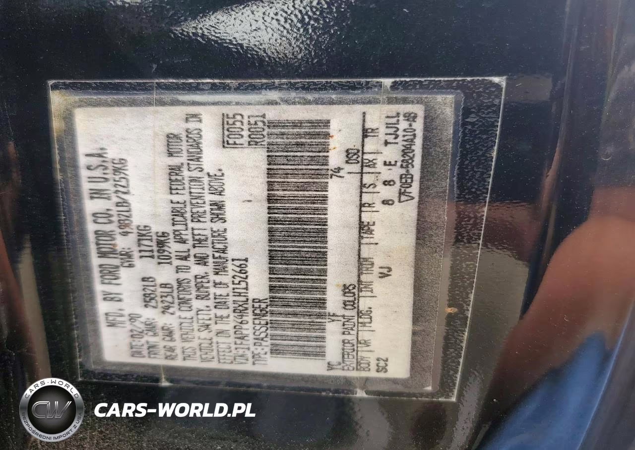 1990 Ford Thunderbird Super Coupe VIN:1FAPP64RXLH152661 - 12