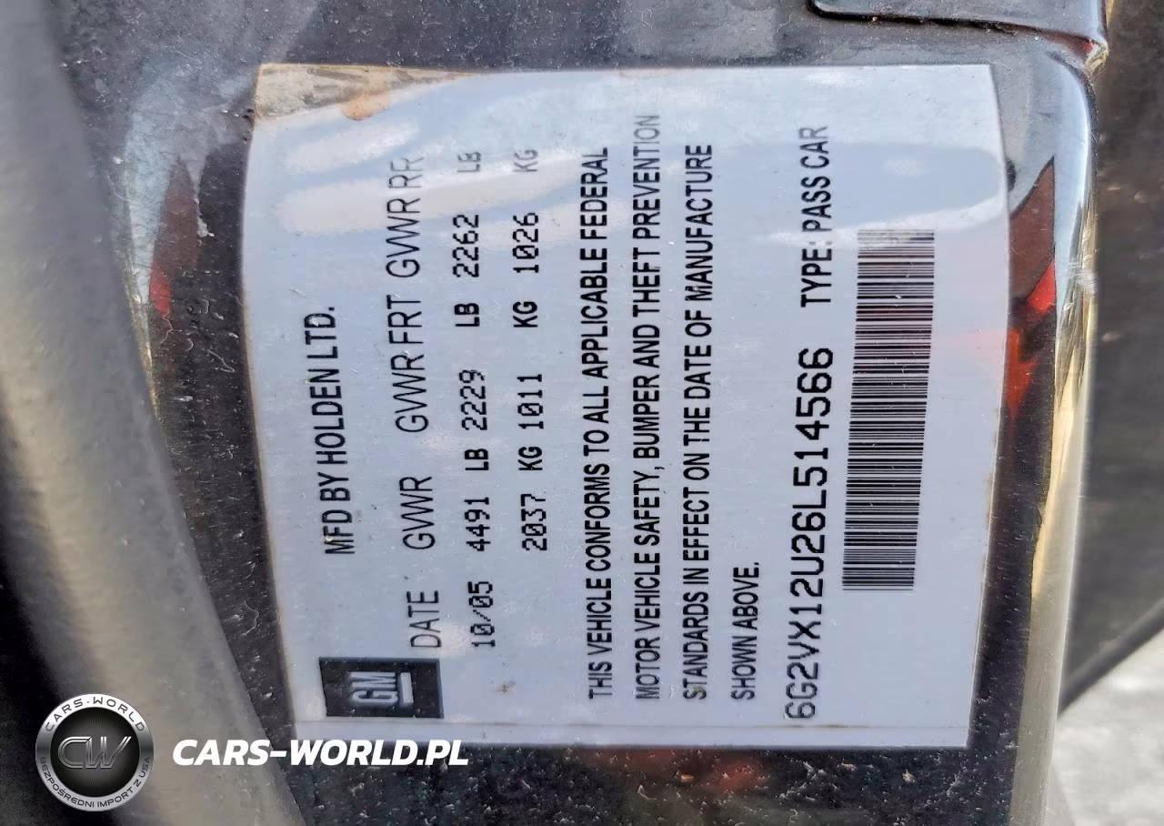 2006 Pontiac Gto VIN:6G2VX12U26L514566 - 12