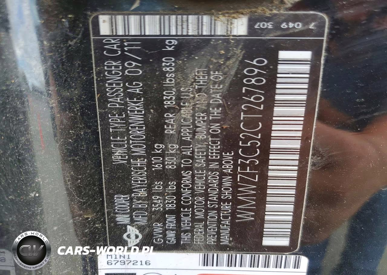 2012 Mini Cooper Clubman VIN:WMWZF3C52CT267896 - 14