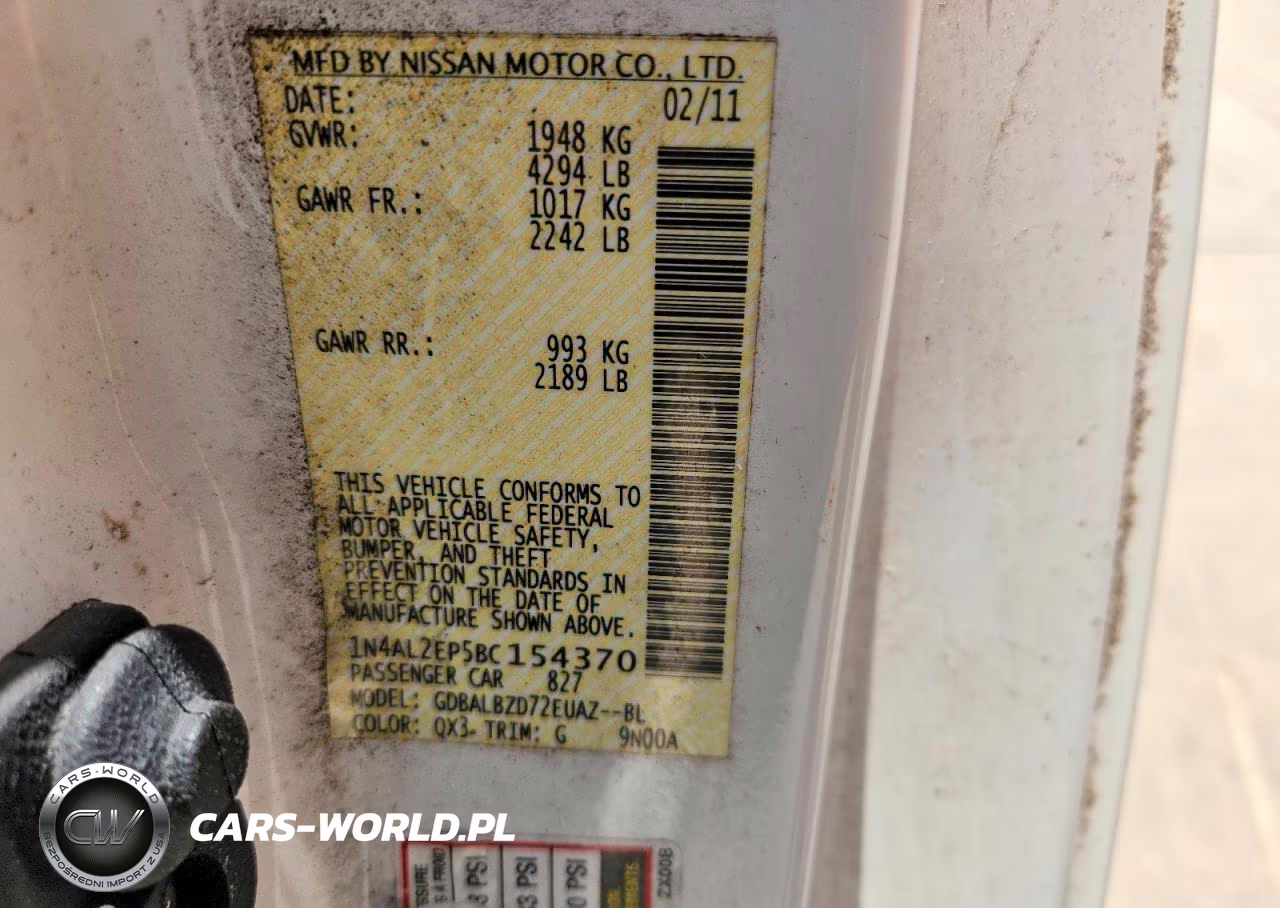 2011 Nissan Altima S VIN:1N4AL2EP5BC154370 - 12