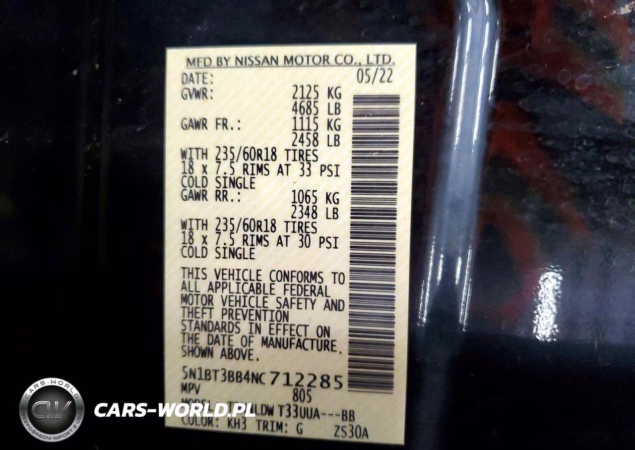 2022 Nissan Rogue Sv VIN:5N1BT3BB4NC712285 - 13