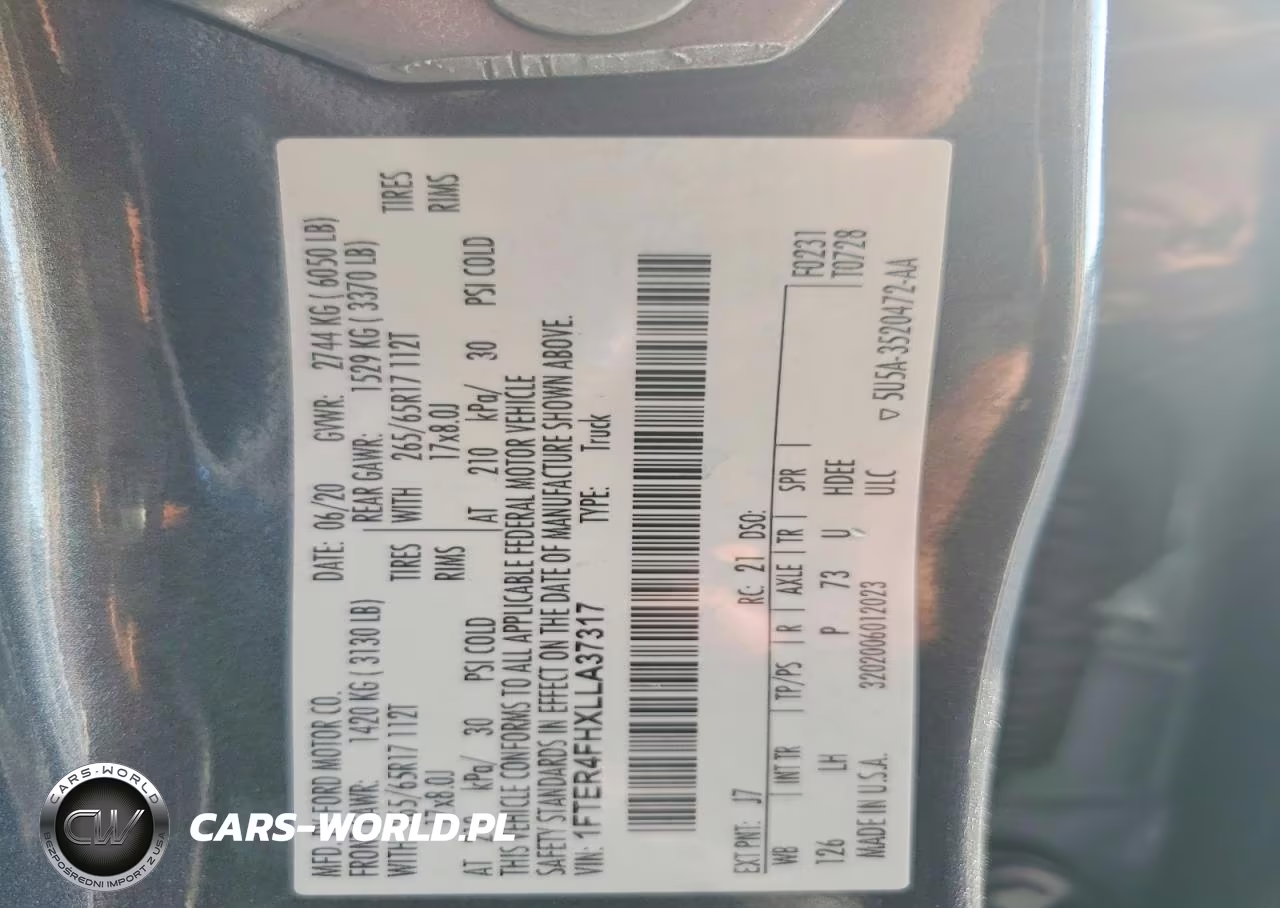 2020 Ford Ranger Xl VIN:1FTER4FHXLLA37317 - 12