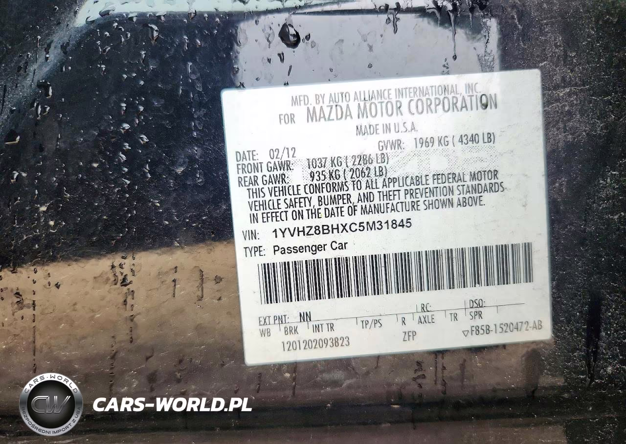 2012 Mazda 6 I VIN:1YVHZ8BHXC5M31845 - 12