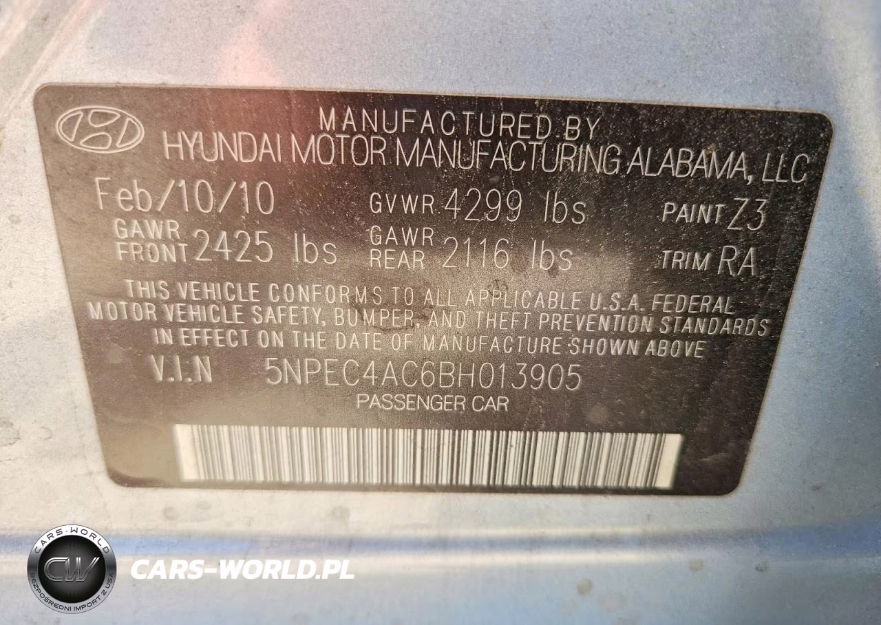 2011 Hyundai Sonata Limited VIN:5NPEC4AC6BH013905 - 12