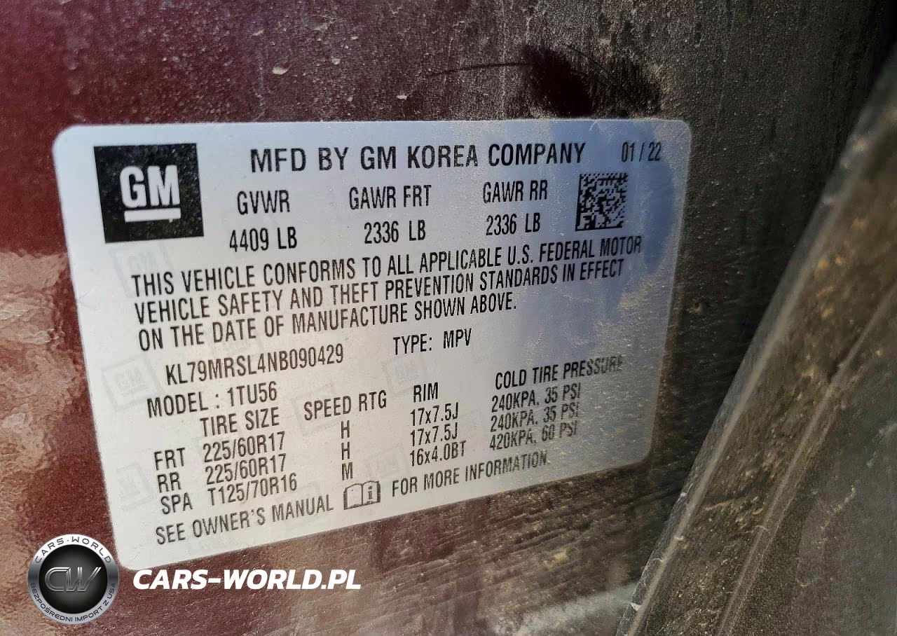 2022 Chevrolet Trailblazer Lt VIN:KL79MRSL4NB090429 - 13