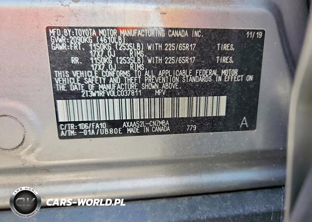 2020 Toyota Rav4 Xle VIN:2T3W1RFV0LC037811 - 13