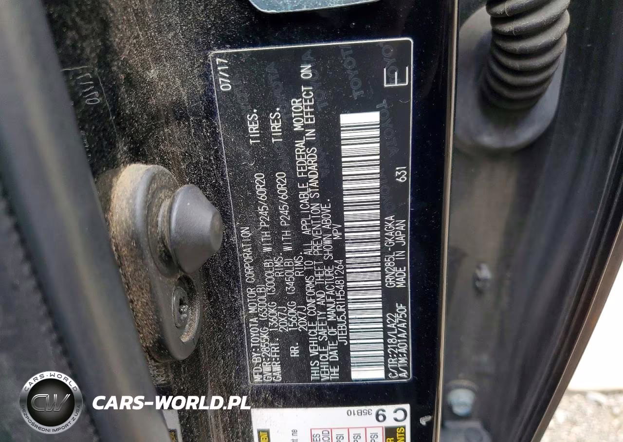 2017 Toyota 4Runner Limited VIN:JTEBU5JR1H5481264 - 13
