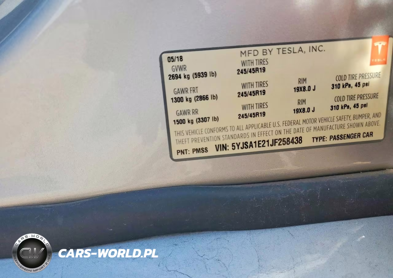 2018 Tesla Model S VIN:5YJSA1E21JF258438 - 12