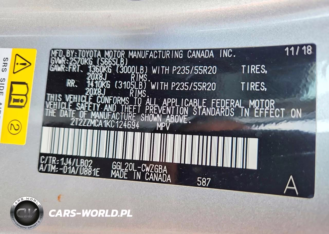 2019 Lexus Rx 350 Base VIN:2T2ZZMCA1KC124694 - 13