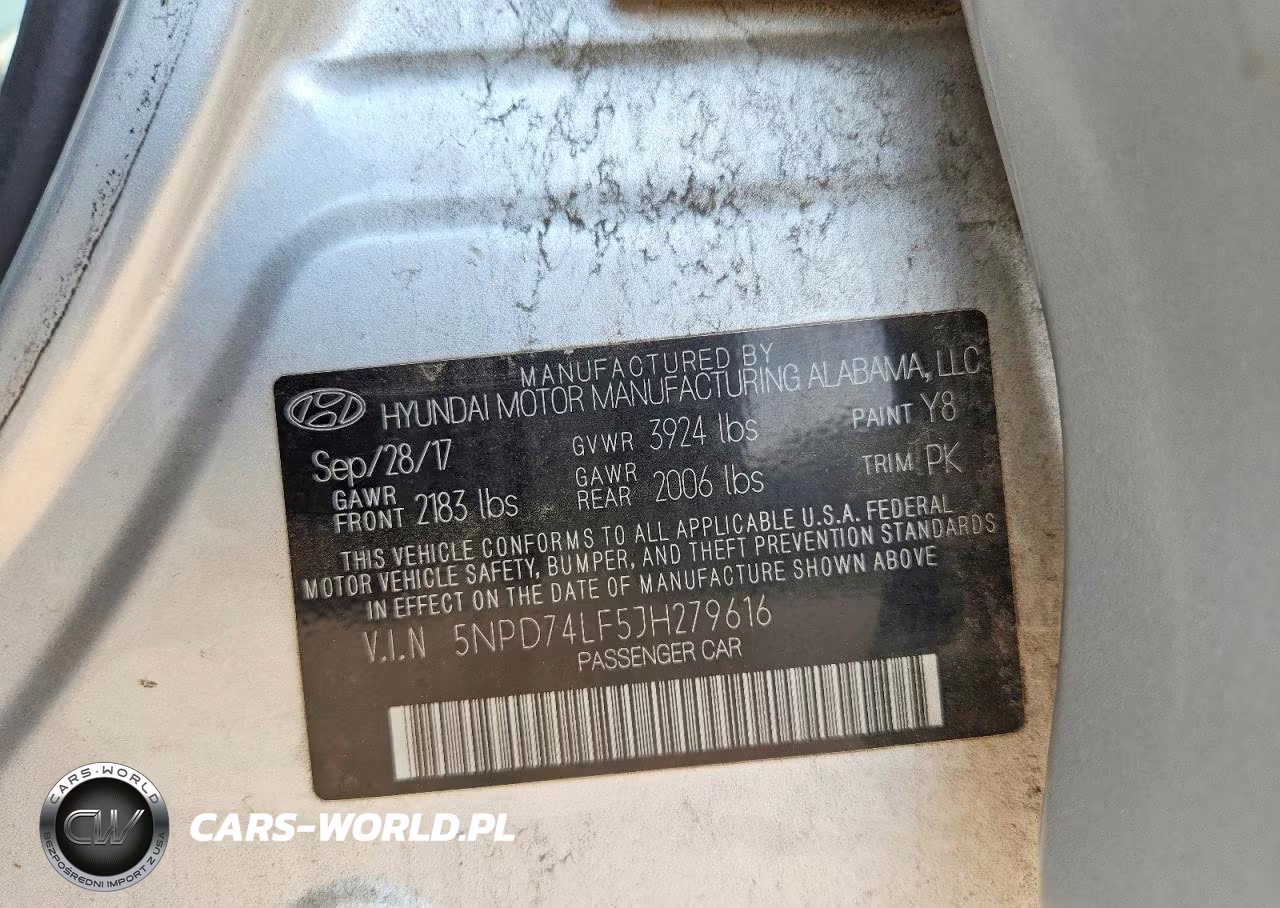 2018 Hyundai Elantra Se VIN:5NPD74LF5JH279616 - 12