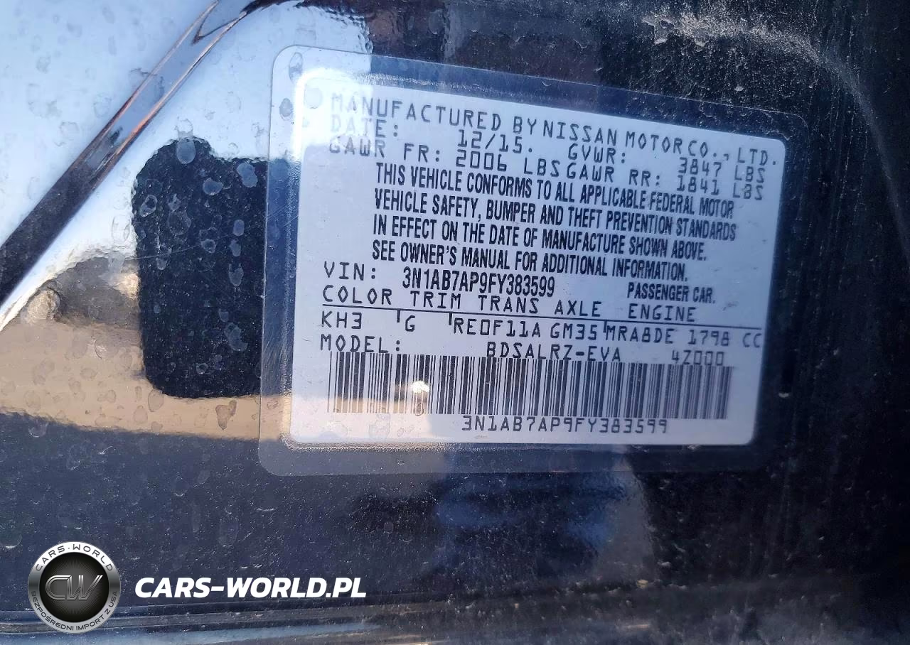 2015 Nissan Sentra Sr VIN:3N1AB7AP9FY383599 - 12