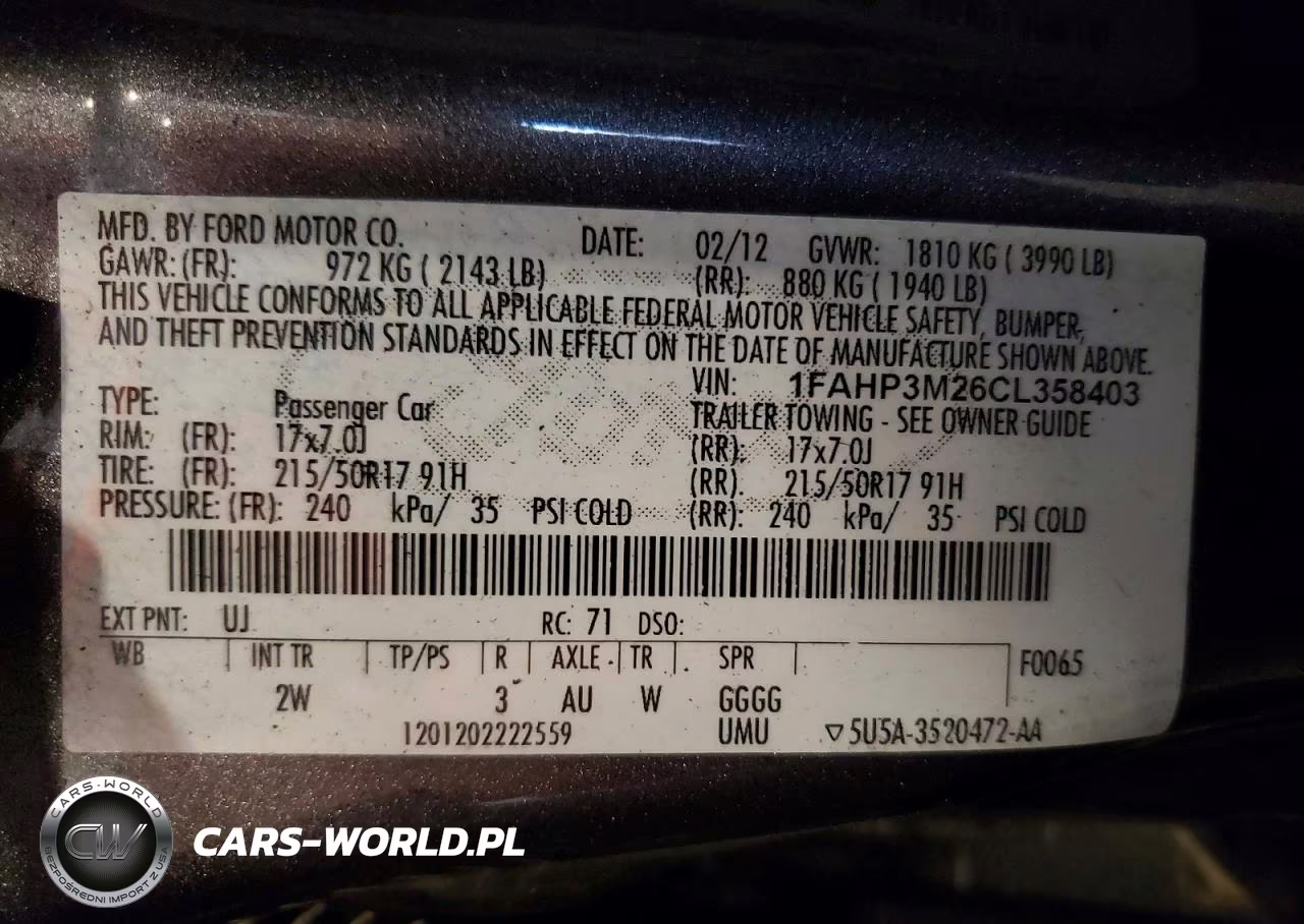 2012 Ford Focus Sel VIN:1FAHP3M26CL358403 - 12