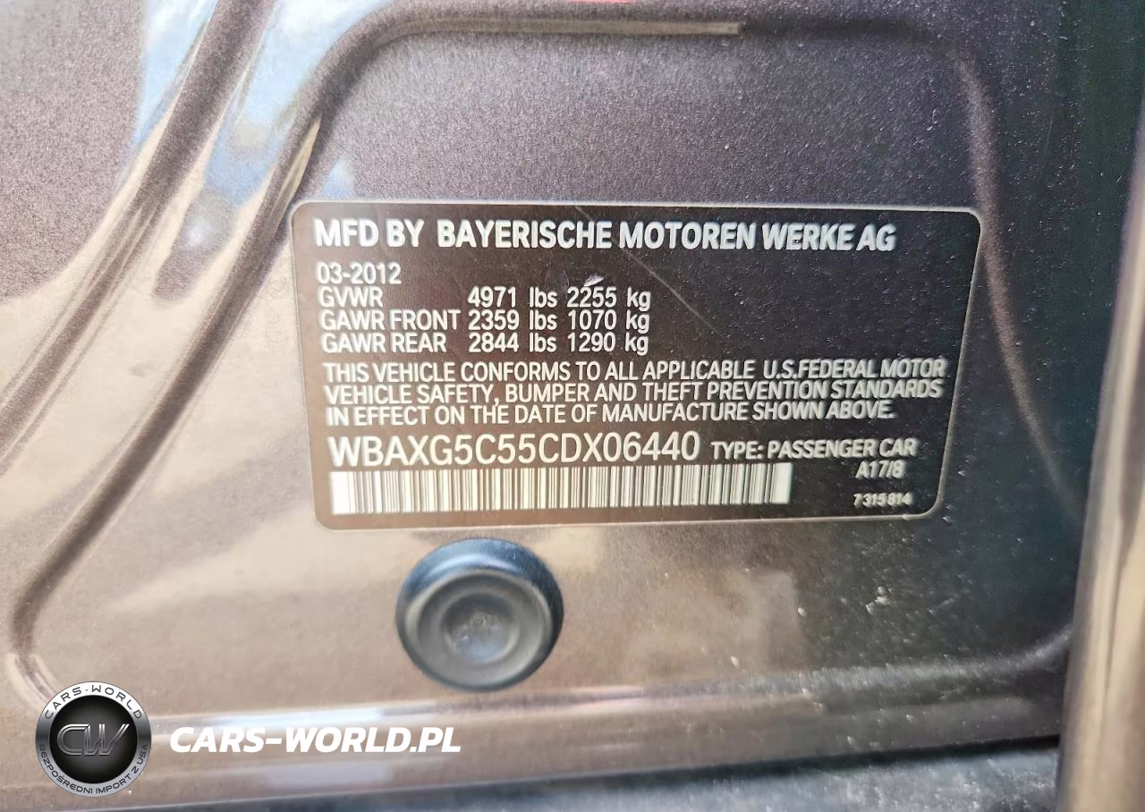 2012 BMW 528 I VIN:WBAXG5C55CDX06440 - 12