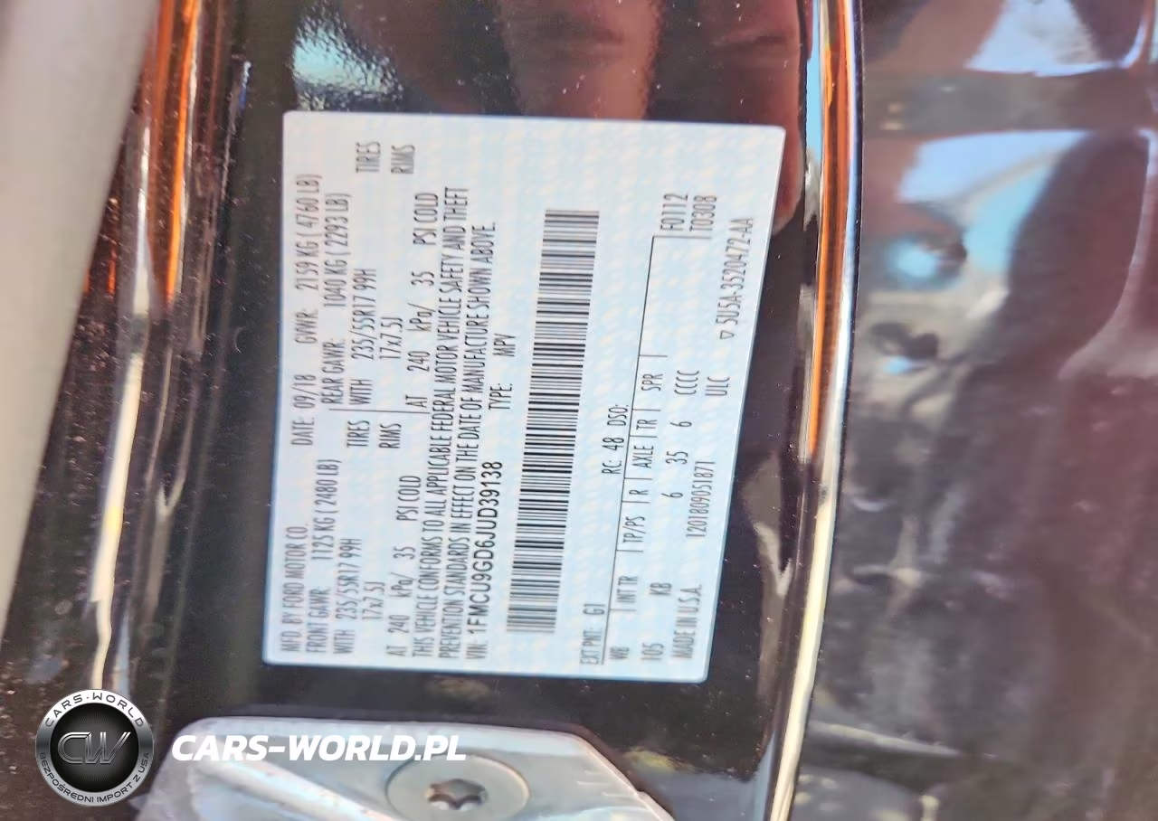 2018 Ford Escape Se VIN:1FMCU9GD6JUD39138 - 12
