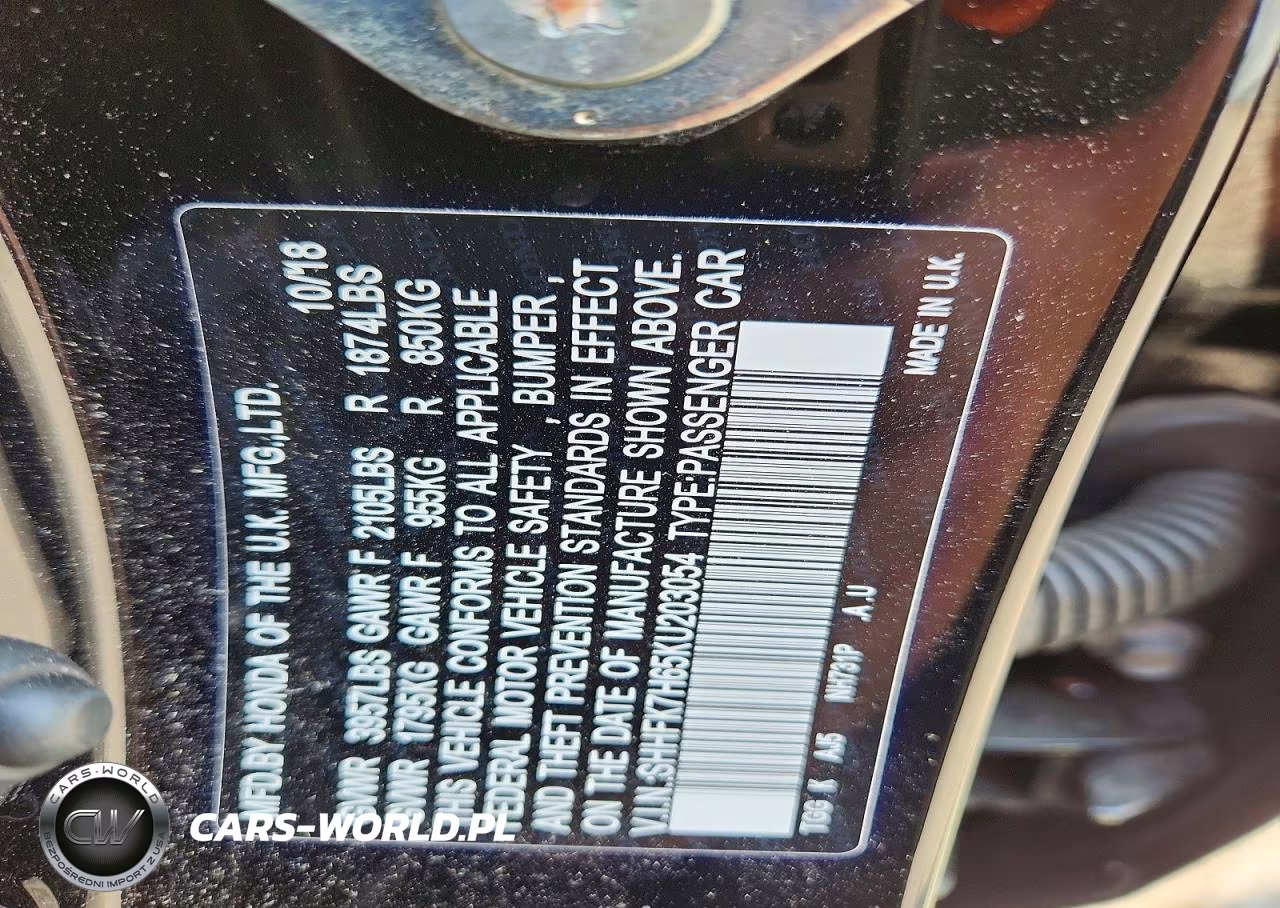 2019 Honda Civic Ex VIN:SHHFK7H65KU203054 - 12