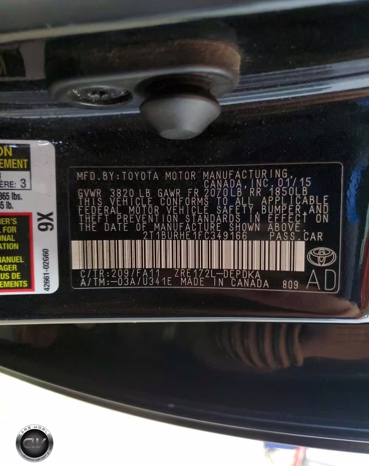 2015 Toyota Corolla L VIN:2T1BURHE1FC349166 - 12