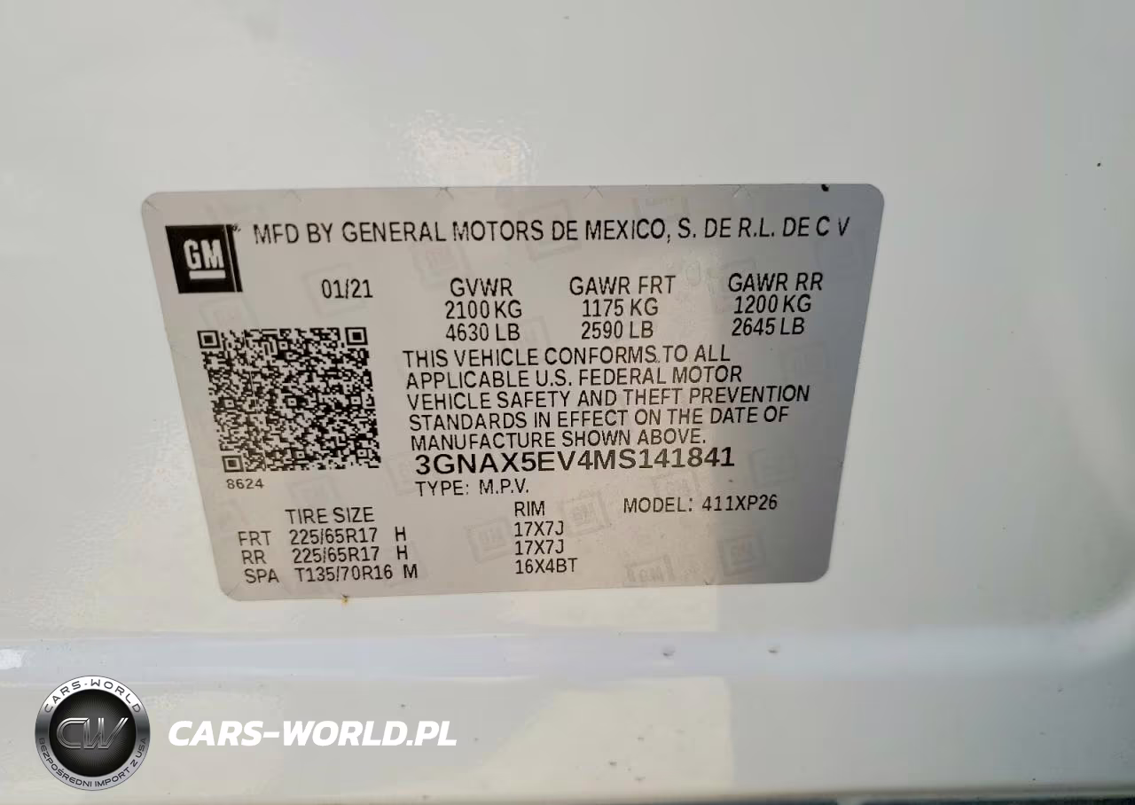2021 Chevrolet Equinox VIN:3GNAX5EV4MS141841 - 14